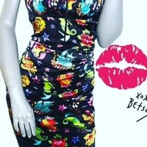 Betsey Johnson Tattoo Mark Mahoney Sexy  Dress 4